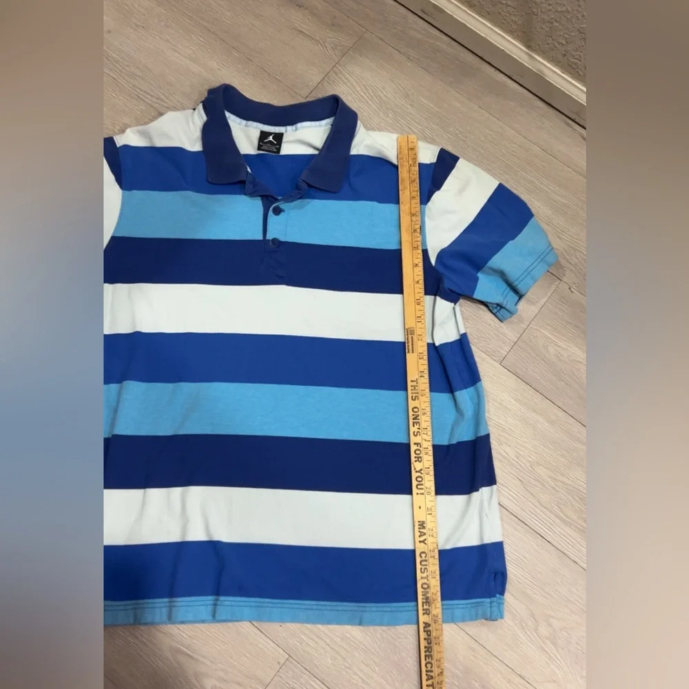 Nike Jordan Team men's golf polo shirt in striped blue